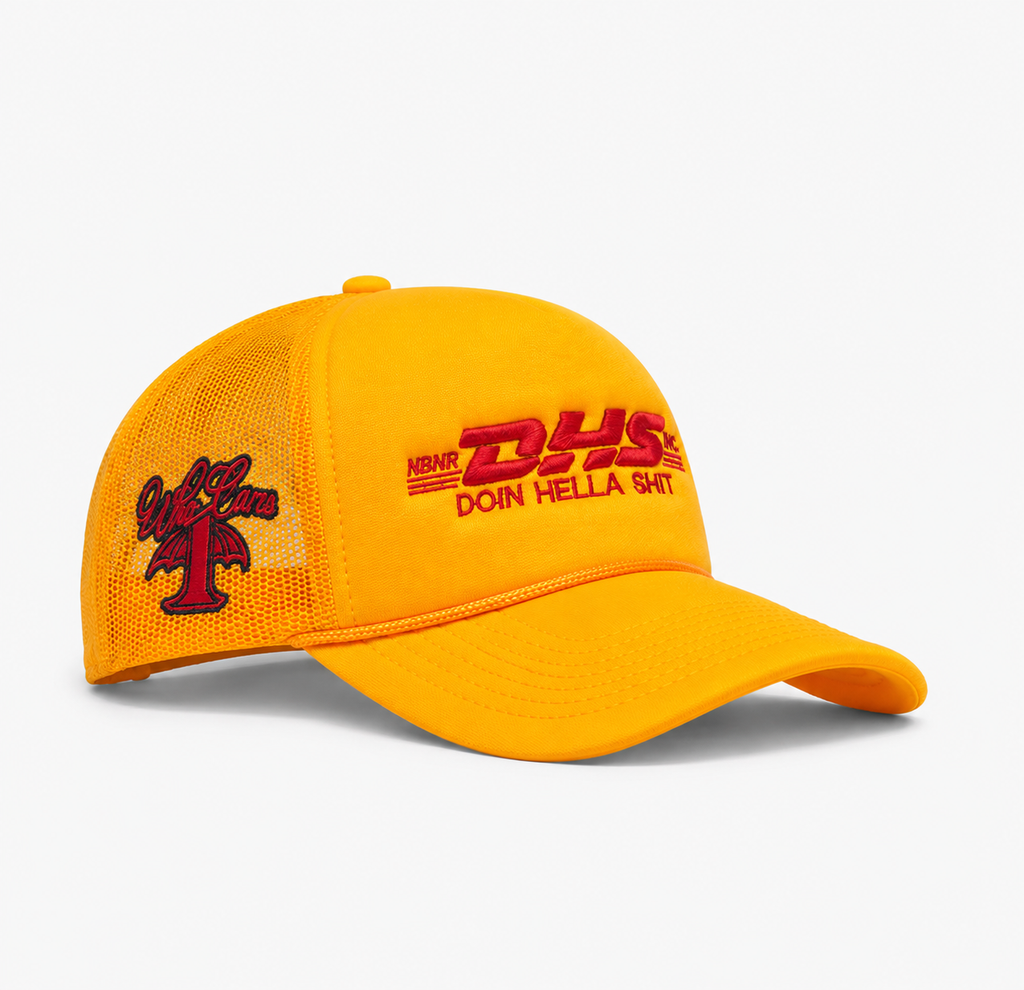 WC X 1UMBRELLA "DHS" TRUCKER - YELLOW GOLD/RED