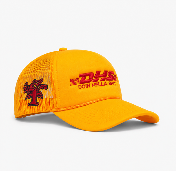 WC X 1UMBRELLA "DHS" TRUCKER - YELLOW GOLD/RED