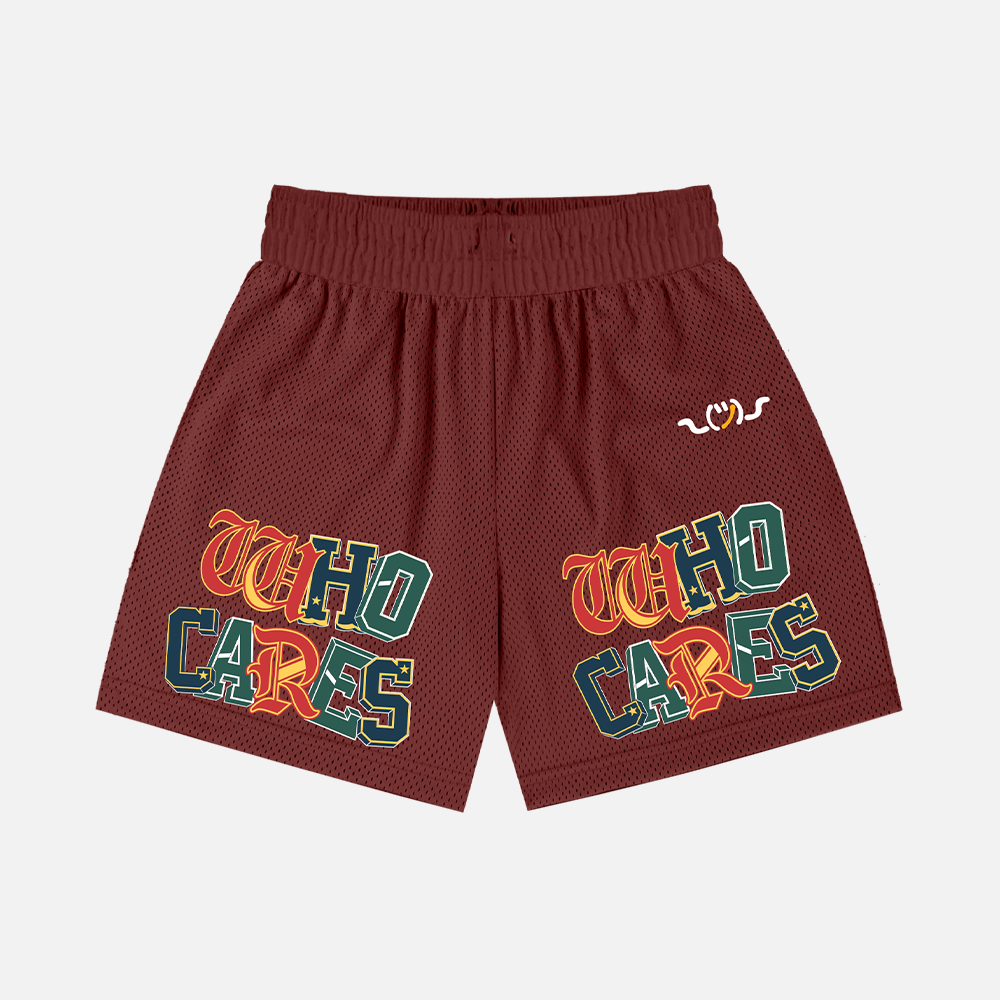 WC 9 YEAR REMIX MESH SHORTS - BURGUNDY