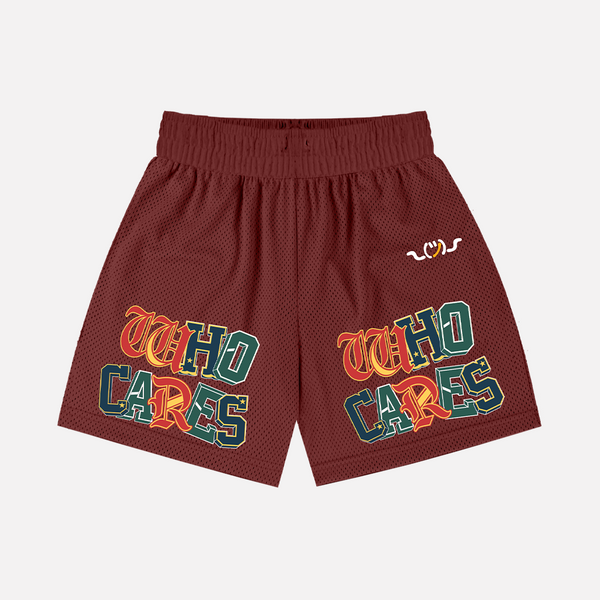 WC 9 YEAR REMIX MESH SHORTS - BURGUNDY