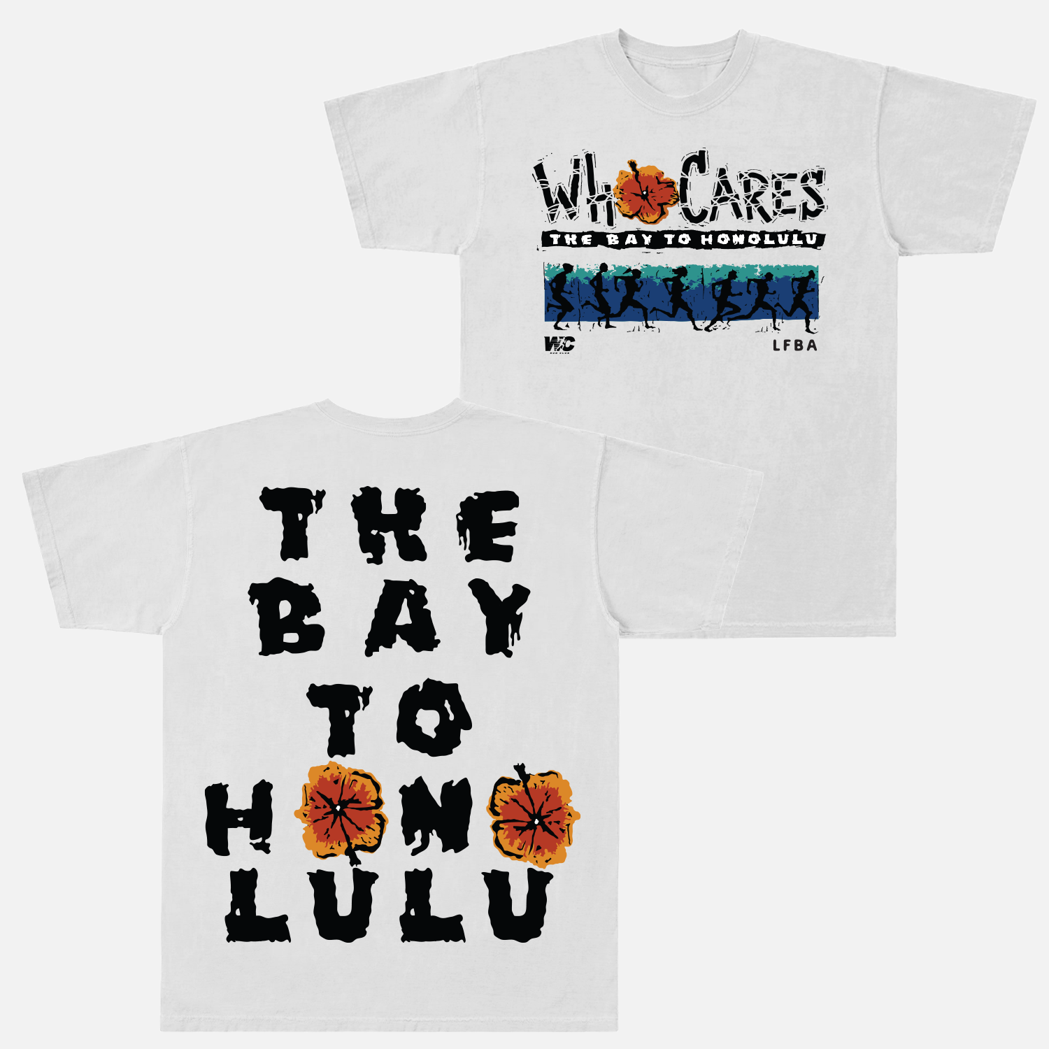 WC "THE BAY TO HONOLULU"  TEE - WHITE/MULTI