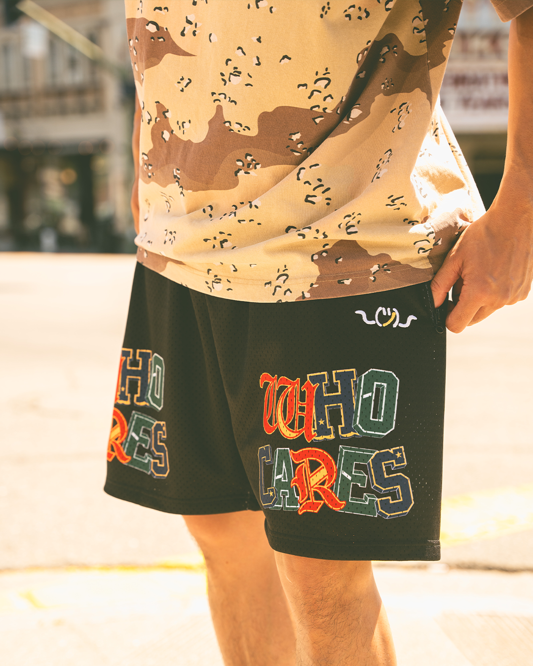 WC 9 YEAR REMIX MESH SHORTS - BLACK