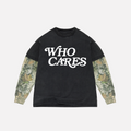 WC SCRIPT LONG SLEEVE COMBO TEE - BLACK/CAMO