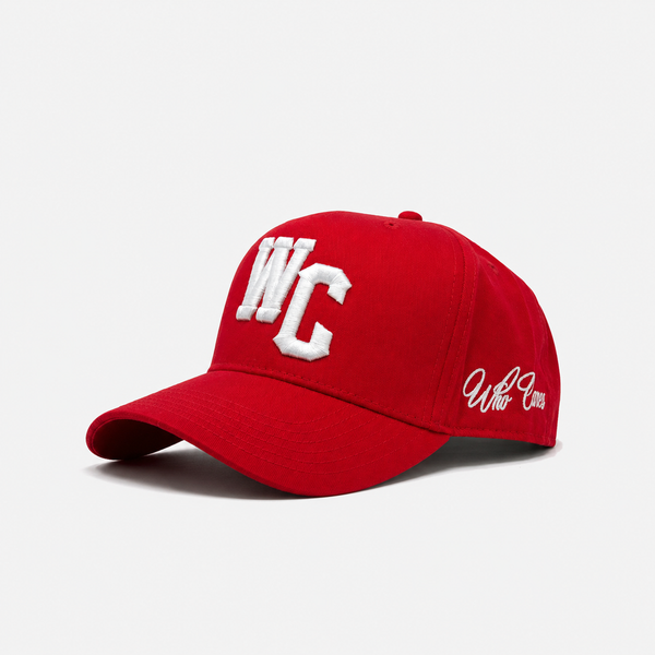 WC 5 PANEL SNAP BACK - RED/WHITE