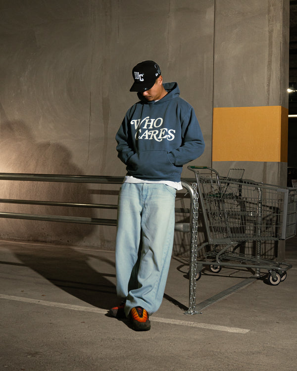 WC SCRIPT PRM HOODIE - DUSTY ATLANTIC NAVY