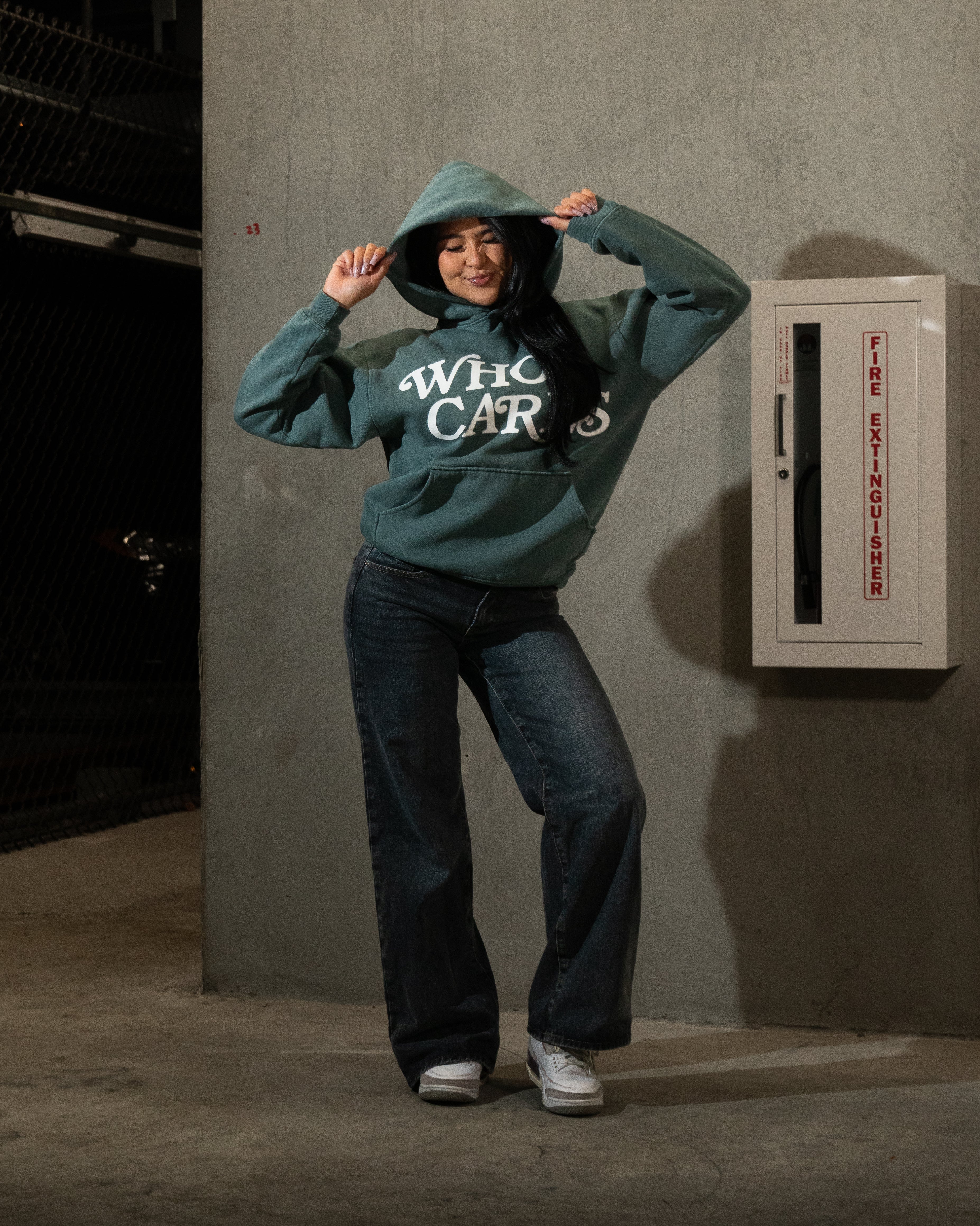 WC SCRIPT PRM HOODIE - MOSS FADE