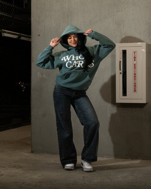 WC SCRIPT PRM HOODIE - MOSS FADE