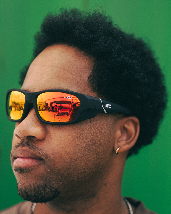 WC SPORT POLARIZED SHADES 002 - BLACK/SUNSET
