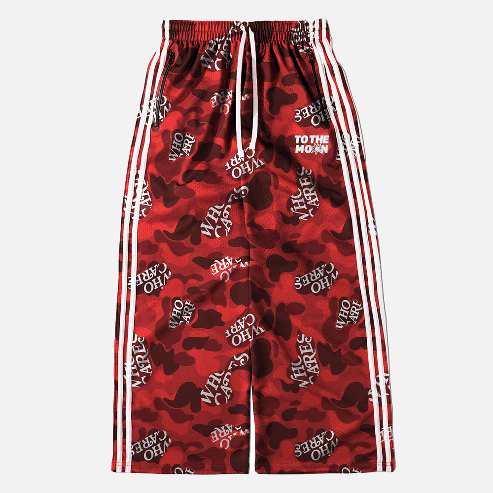 WC X TTM CAMO TRACK PANTS - RED