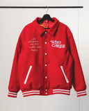 WC SCRIPT VARSITY JACKET - RED/WHITE