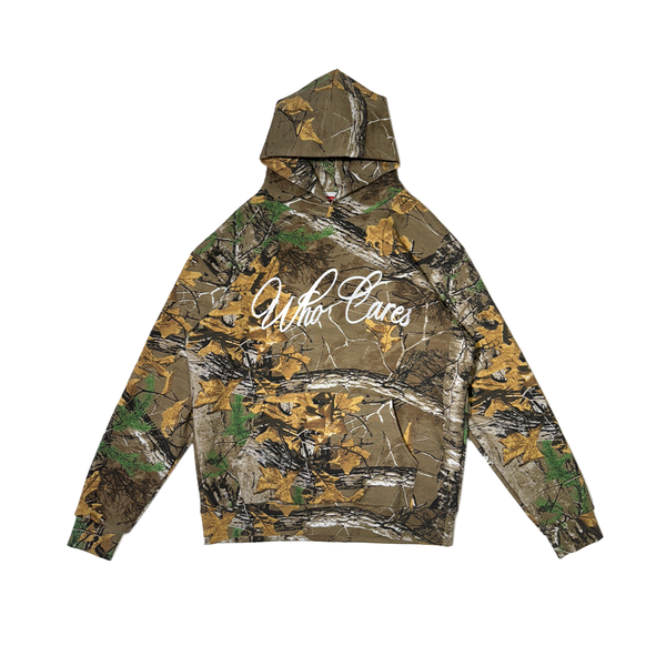 WC CURSIVE HOODIE - REAL TREE CAMO