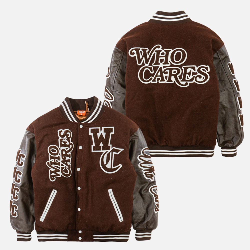 WC PRM VARSITY JACKET - BROWN
