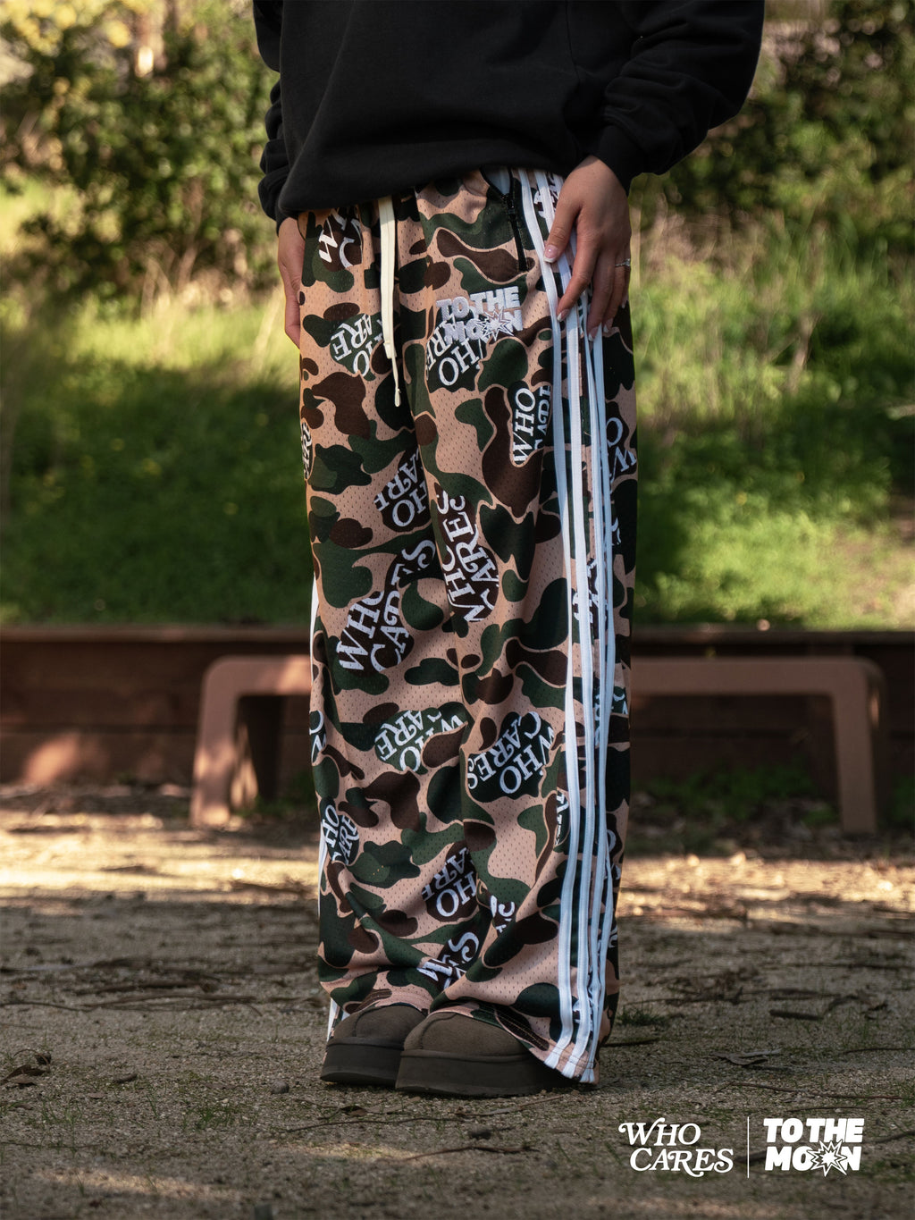 WC X TTM CAMO TRACK PANTS - GREEN