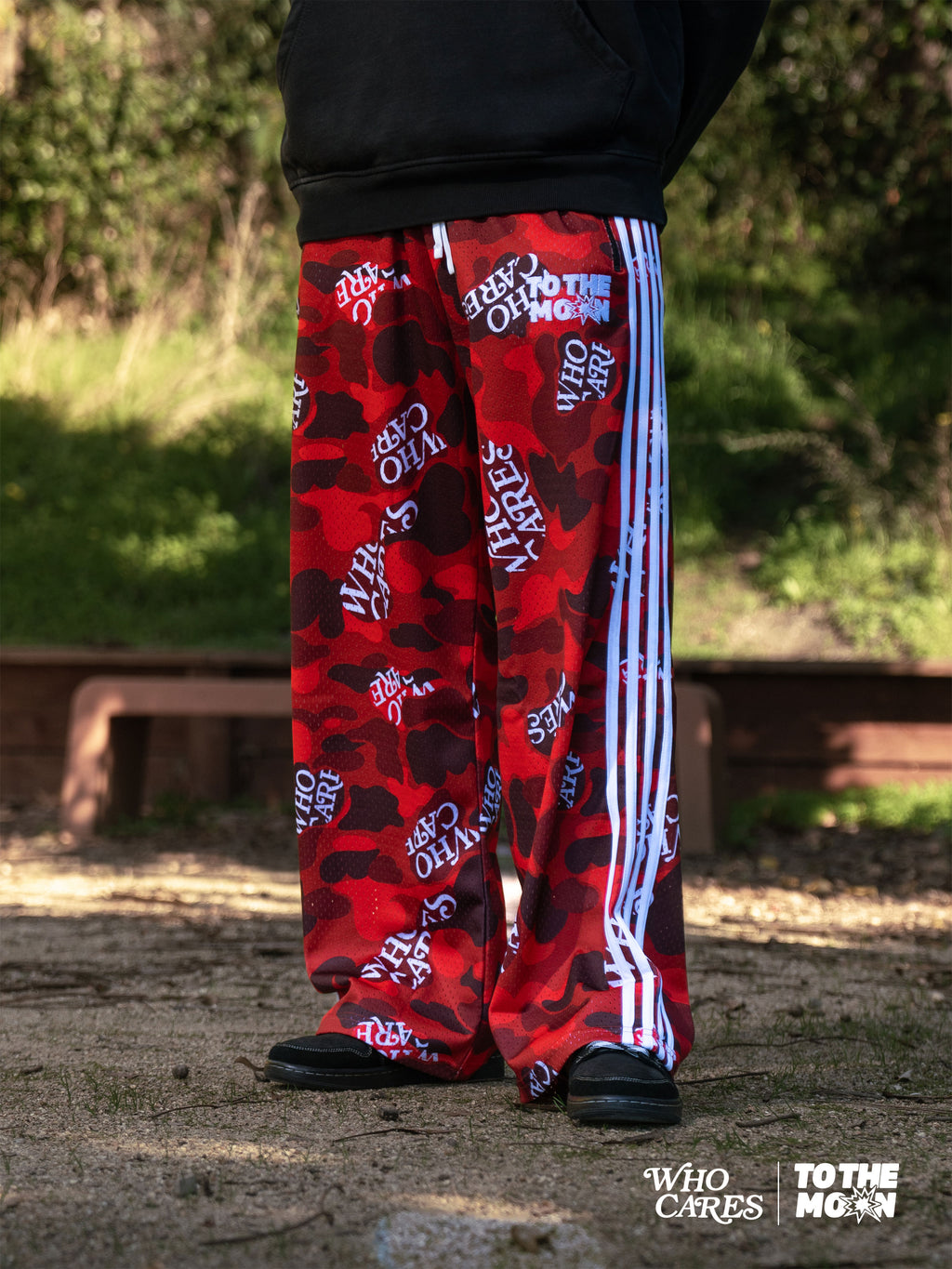 WC X TTM CAMO TRACK PANTS - RED