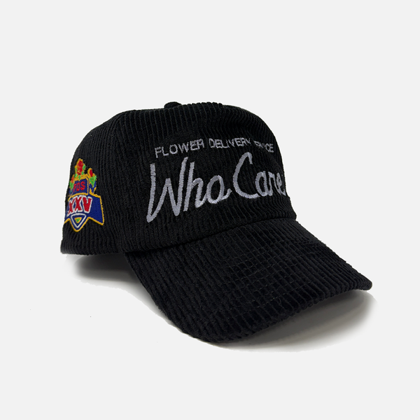 WC x FDS CORDUROY HAT - BLACK/SILVER