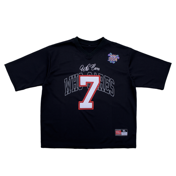 *PREORDER* WC 7 YEAR FOOTBALL JERSEY - BLACK/RED/WHITE