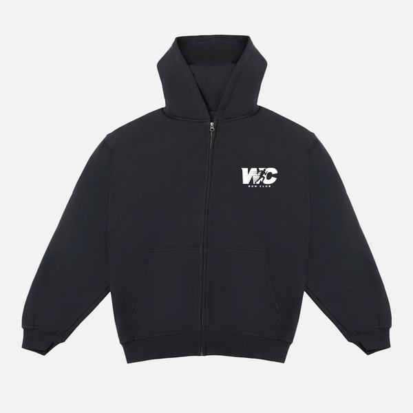 WCRC ZIP UP HOODIE - BLACK