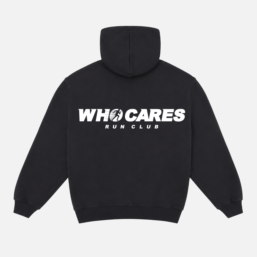 WCRC ZIP UP HOODIE - BLACK
