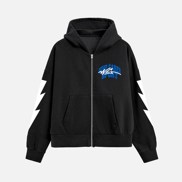 WC X CS "WHAT THE?!" ZIP UP - BLACK/MULTI