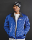 WC REVERSIBLE WORKWEAR JACKET - BLACK/ROYAL SATIN