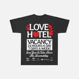 WC X LOUIE CLUB "LOVE HOTEL" TEE - CHARCOAL/WHITE
