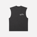 (PRE-ORDER) WC CURSIVE CUT OFF TEE - FADED BLACK