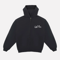 (PRE-ORDER) WC CURSIVE ZIP UP HOODIE - BLACK