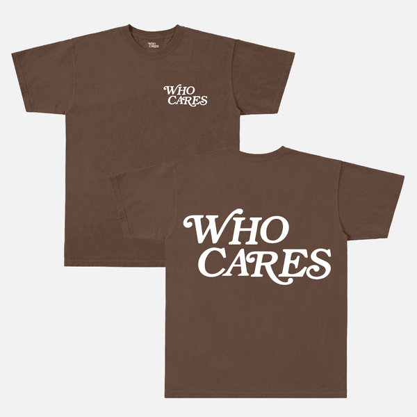WC SCRIPT TEE - CHOCOLATE/WHITE