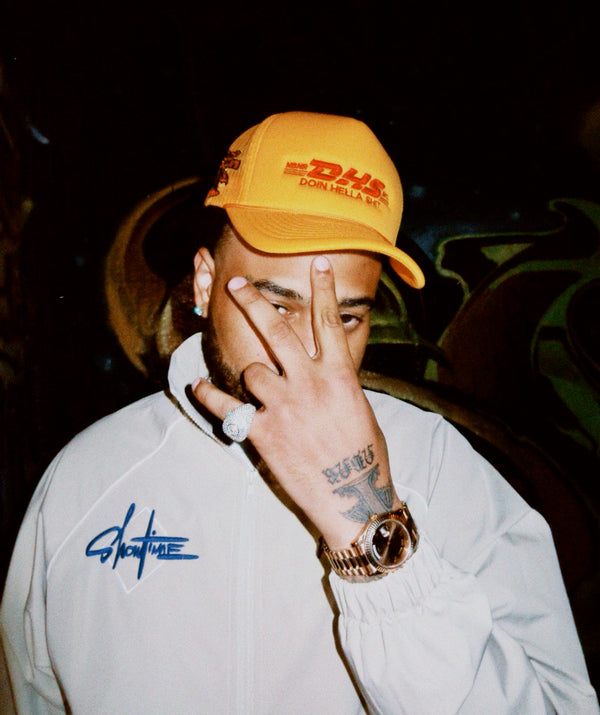 WC X 1UMBRELLA "DHS" TRUCKER - YELLOW GOLD/RED