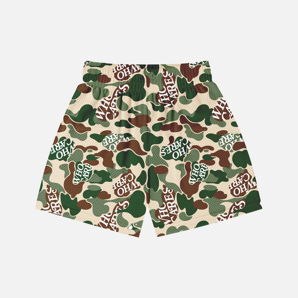 WC CAMO PRM MESH SHORTS - BROWN/GREEN/KHAKI