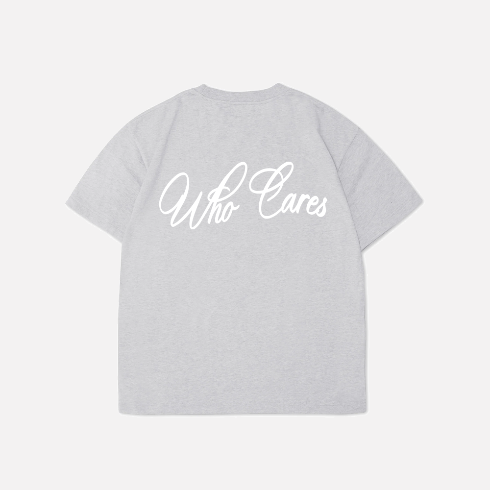 (PRE-ORDER) WC CURSIVE TEE - HEATHER GREY