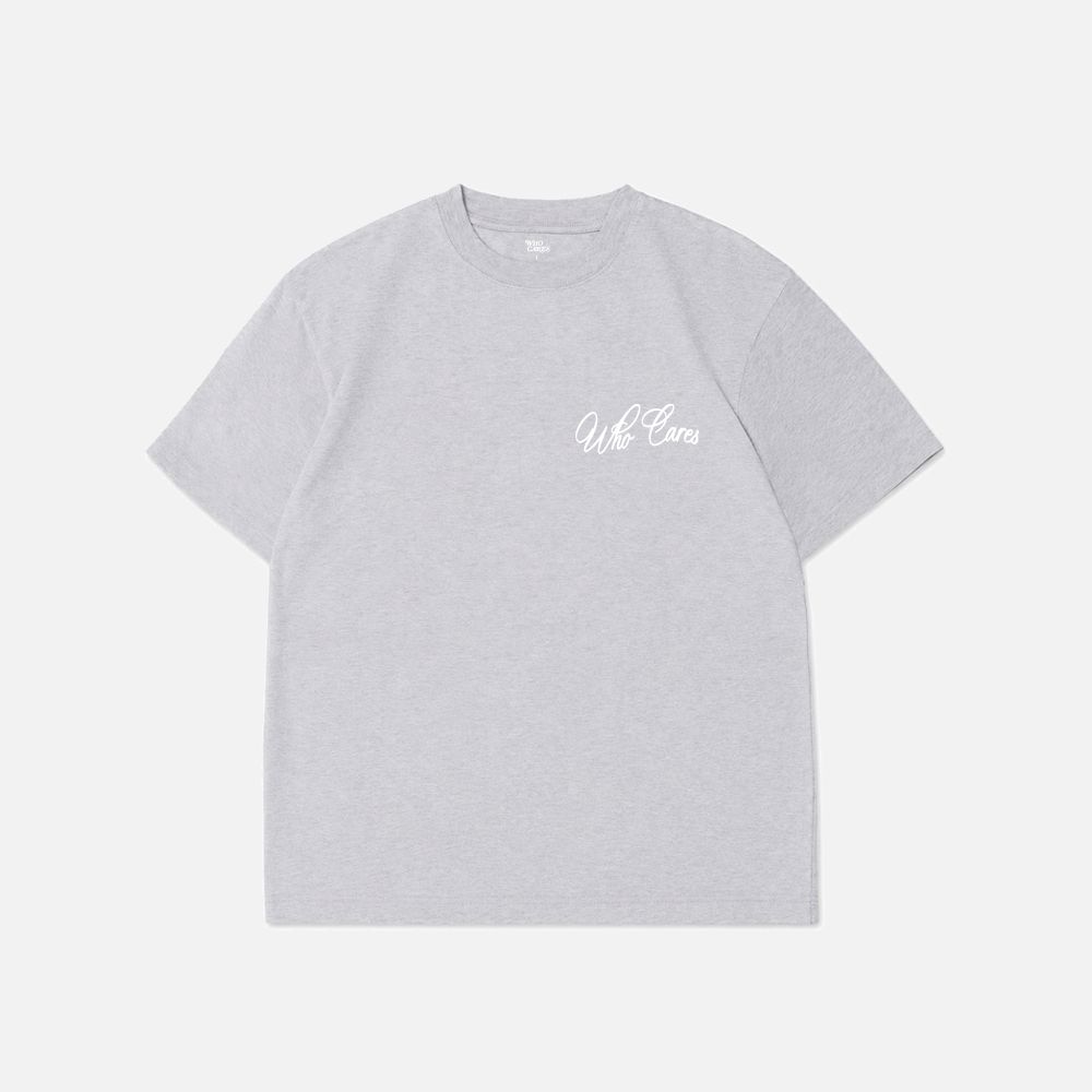 (PRE-ORDER) WC CURSIVE TEE - HEATHER GREY
