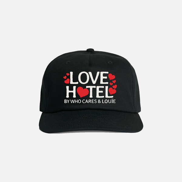 WC X LOUIE "LOVE HOTEL" PRM 5 PANEL CAP - BLACK/WHITE