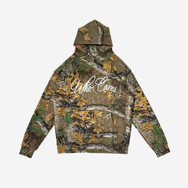 WC CURSIVE HOODIE - REAL TREE CAMO