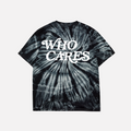 WC SCRIPT TIE DYE TEE - BLACK SPIRAL