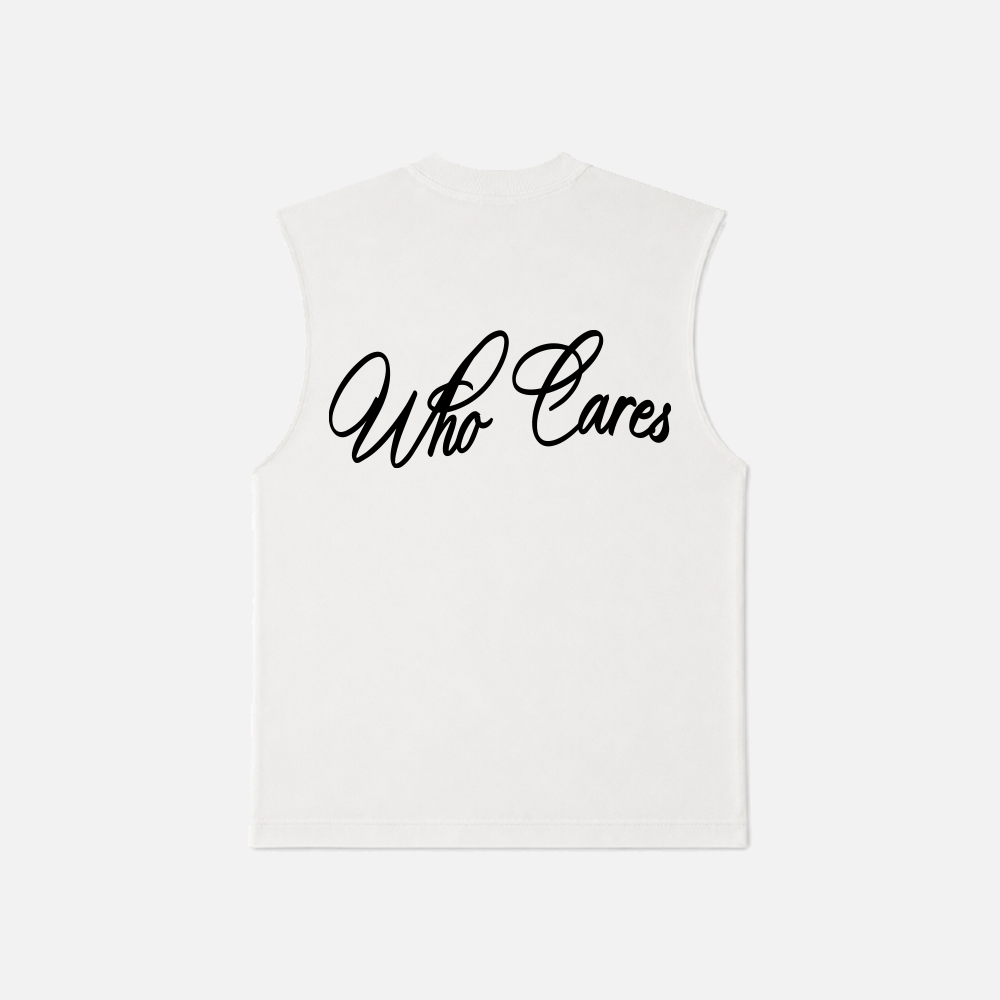 (PRE-ORDER) WC CURSIVE CUT OFF TEE - WHITE